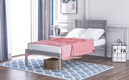 Wood Platform Bed Twin size Platform Bed with Headboard