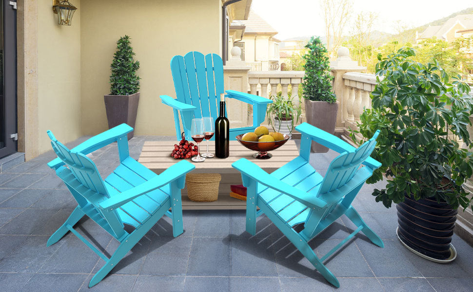 Resistant Adirondack Chair for Patio Deck Garden
Plastic Adirondack Chair, Fire Pit Chair, Blue,1 piece.