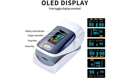 Fingertip Pulse Oximeter And Blood Oxygen Saturation Monitor With LED Display by VistaShops