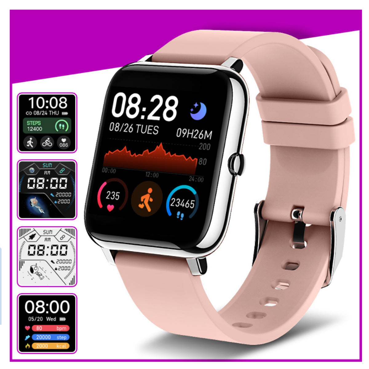 Duo Smartwatch Wellness And Activity Streamers by VistaShops