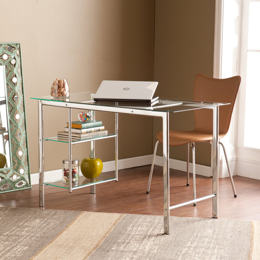 Oslo Chrome/Glass Desk