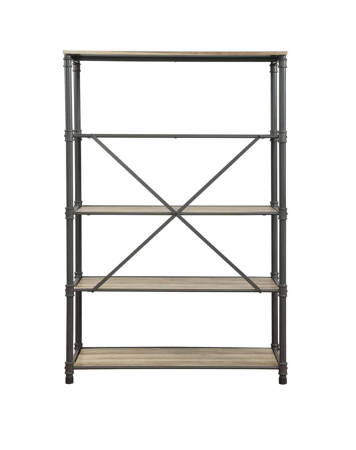 ACME Itzel Bookshelf in Antique Oak & Sandy Gray 92200