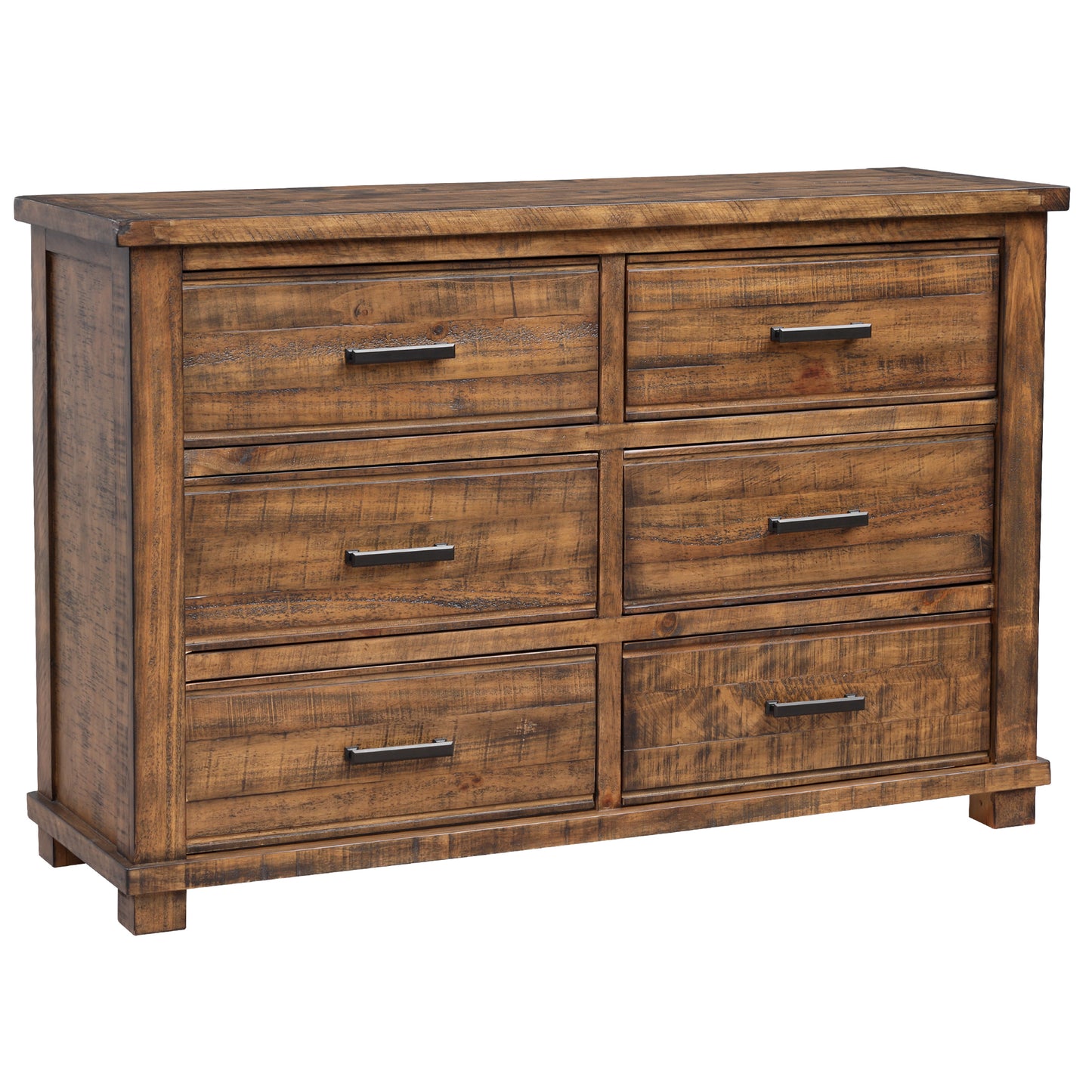 Rustic Reclaimed Solid Wood Framhouse 6 Drawers Wider Dresser