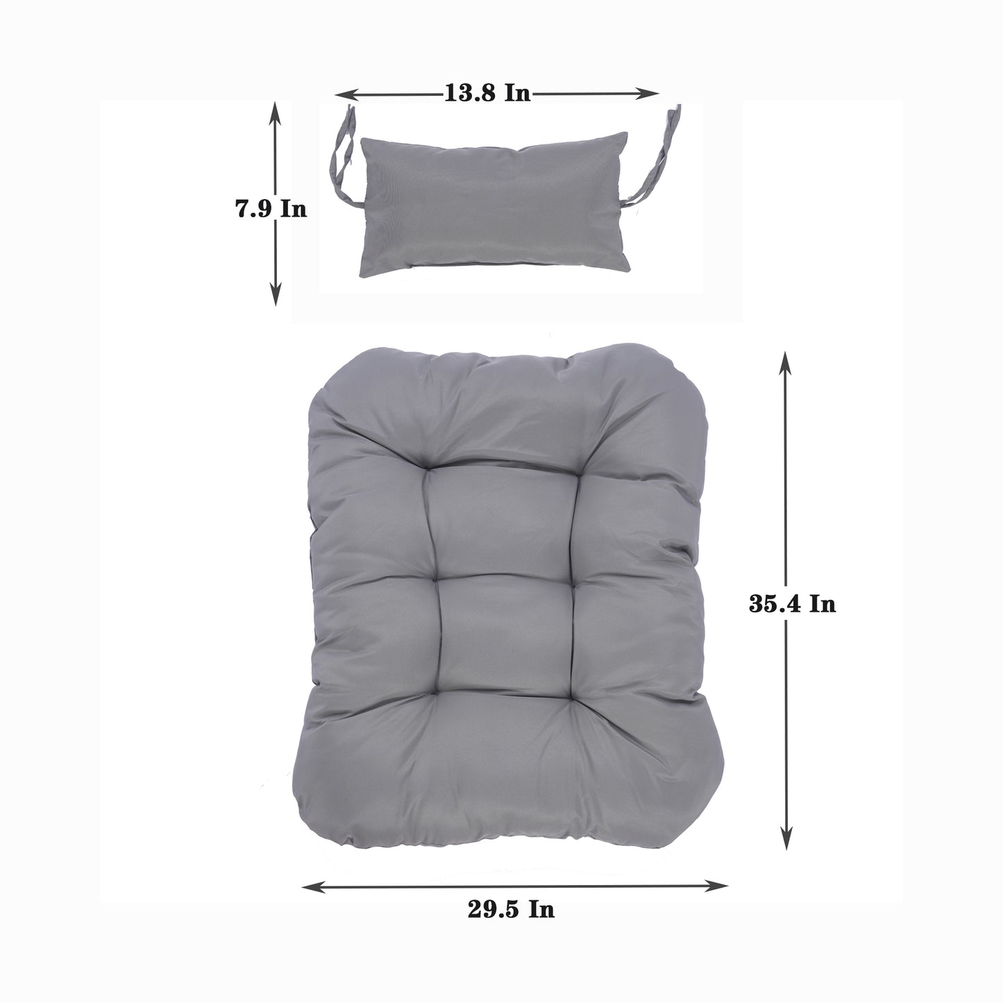 Outdoor Hanging Egg Chair Cushion Hammock Chair  Replacement Cushion Swing Basket Chairs Cushion Pads with Headrest Pillow