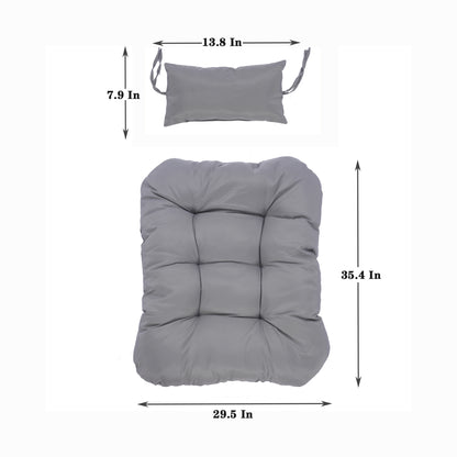 Outdoor Hanging Egg Chair Cushion Hammock Chair  Replacement Cushion Swing Basket Chairs Cushion Pads with Headrest Pillow