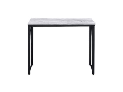 ACME Zaidin Writing Desk, Antique White & Black Finish 92604