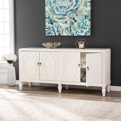 Tropman Antique White Low-Profile Accent Cabinet