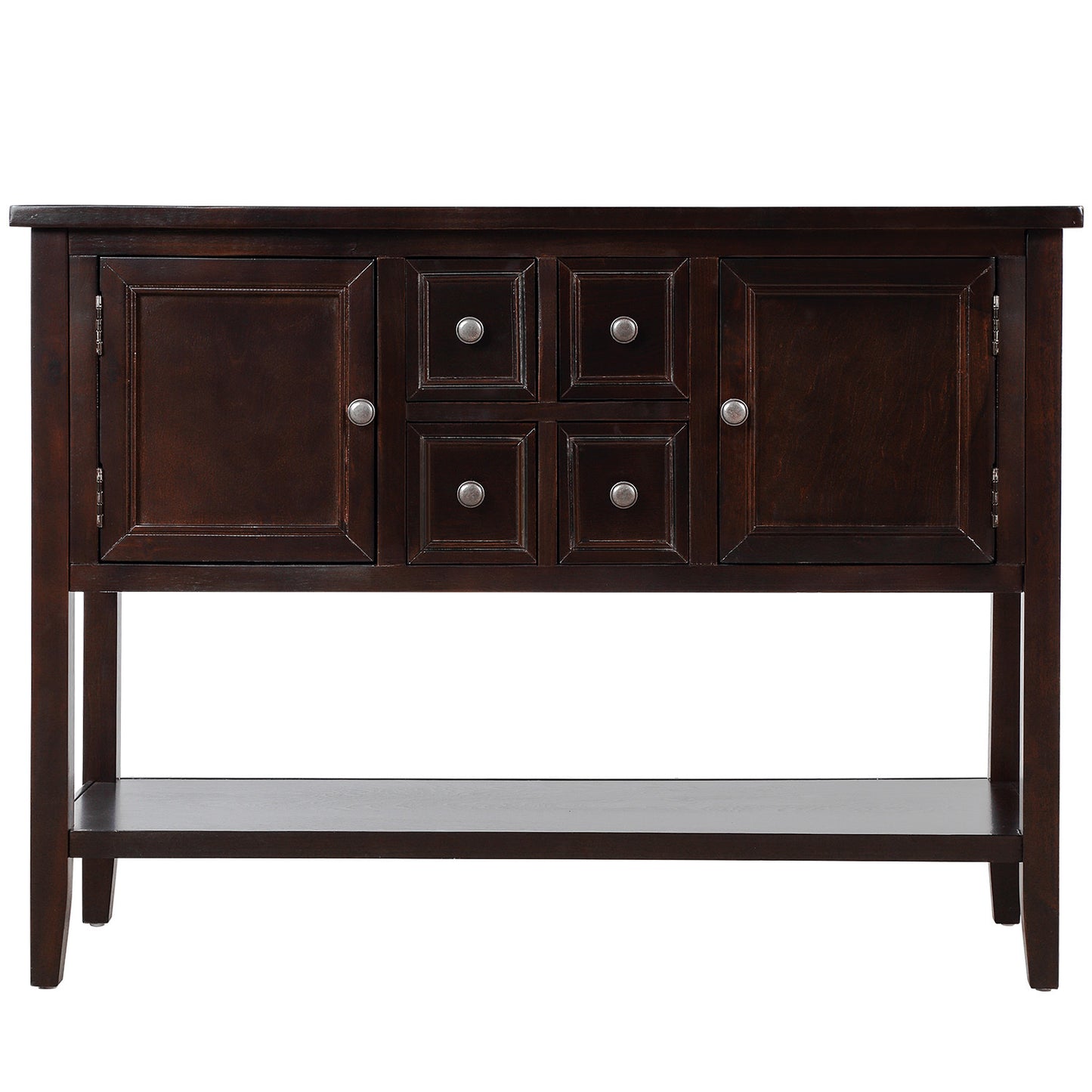 TREXM  Cambridge Series Buffet Sideboard Console Table with Bottom Shelf (Espresso)