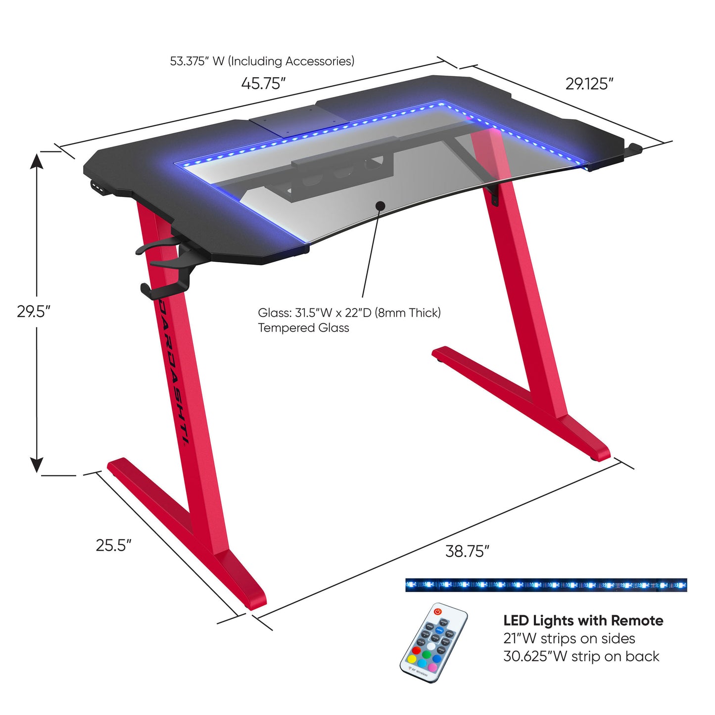 Dardashti Gaming Desk Z1-21-Red