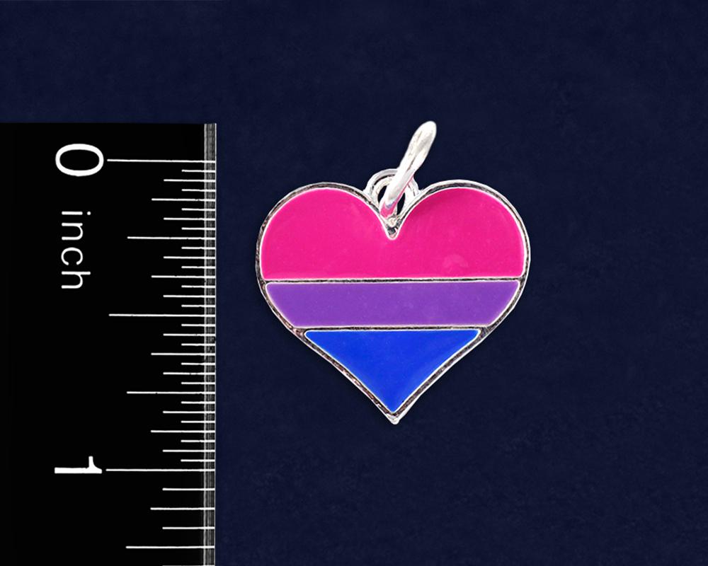 Bisexual Pride Heart Hanging Charms by Fundraising For A Cause