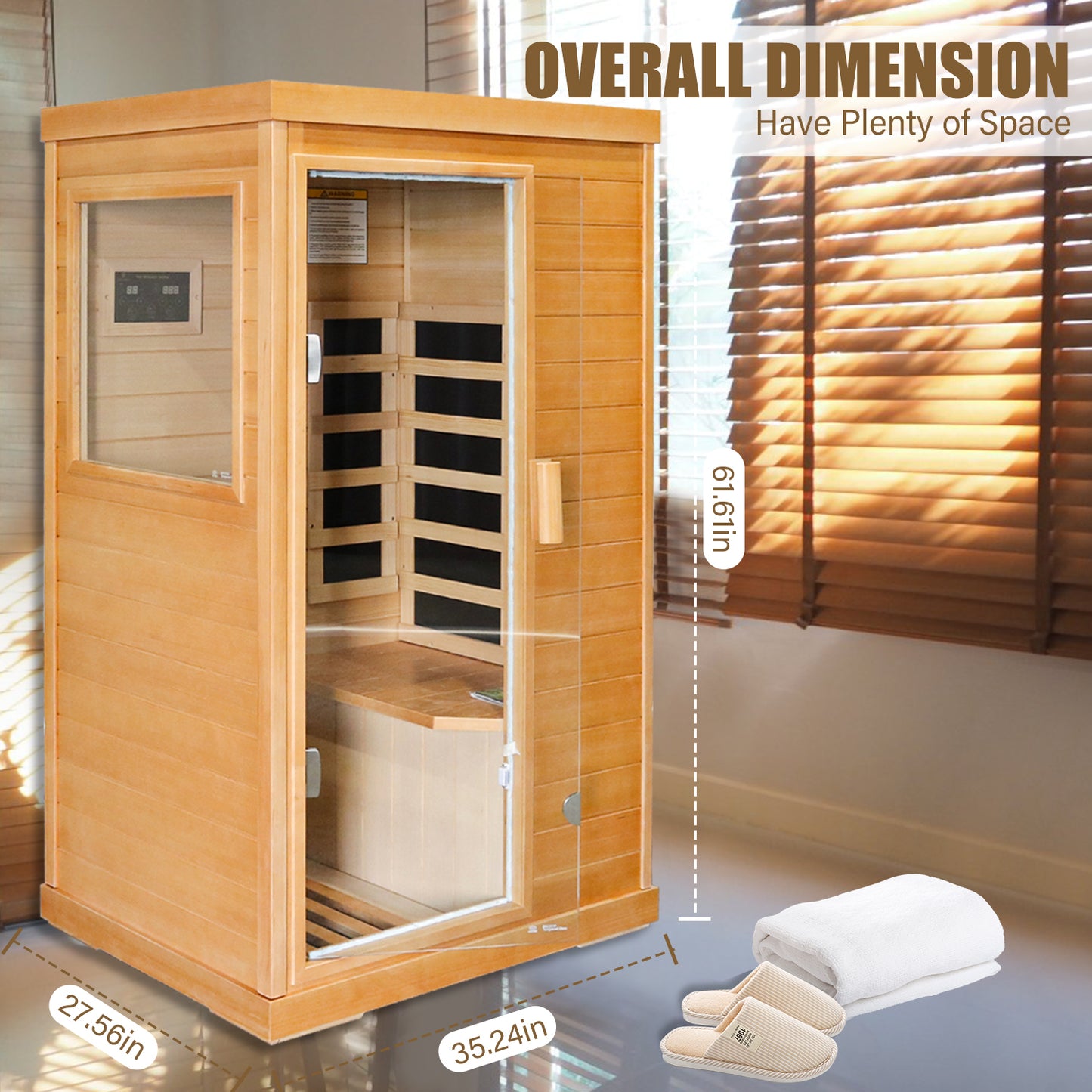 infrared sauna room single room