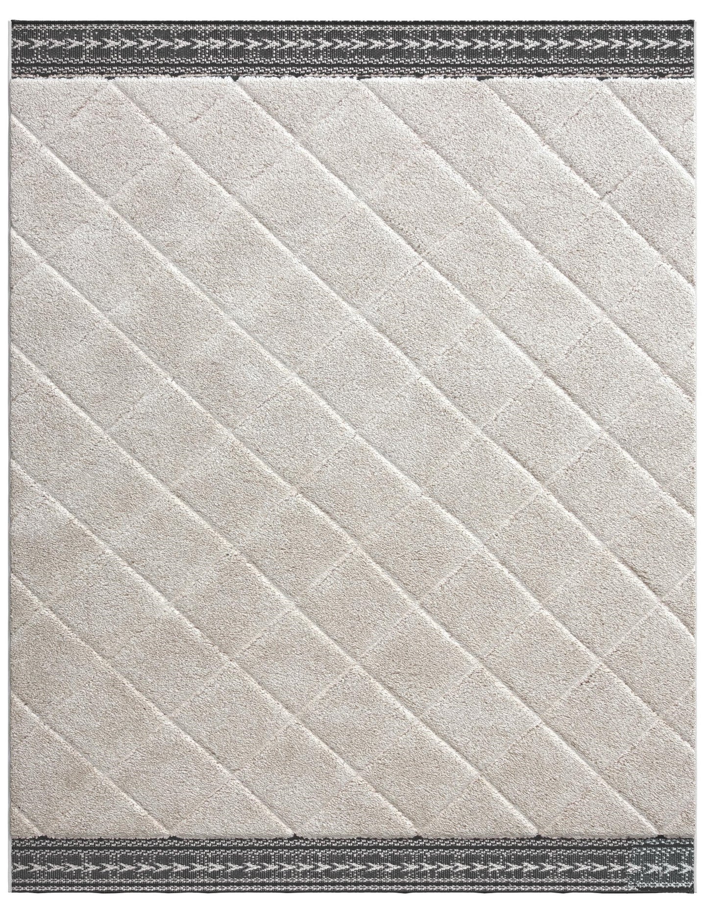 Denali Bijou Cream Polypropylene Tufted Area Rug 8x10