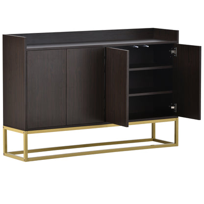 TREXM Modern Sideboard Elegant Buffet Cabinet with Large Storage Space for Dining Room, Entryway (Espresso)