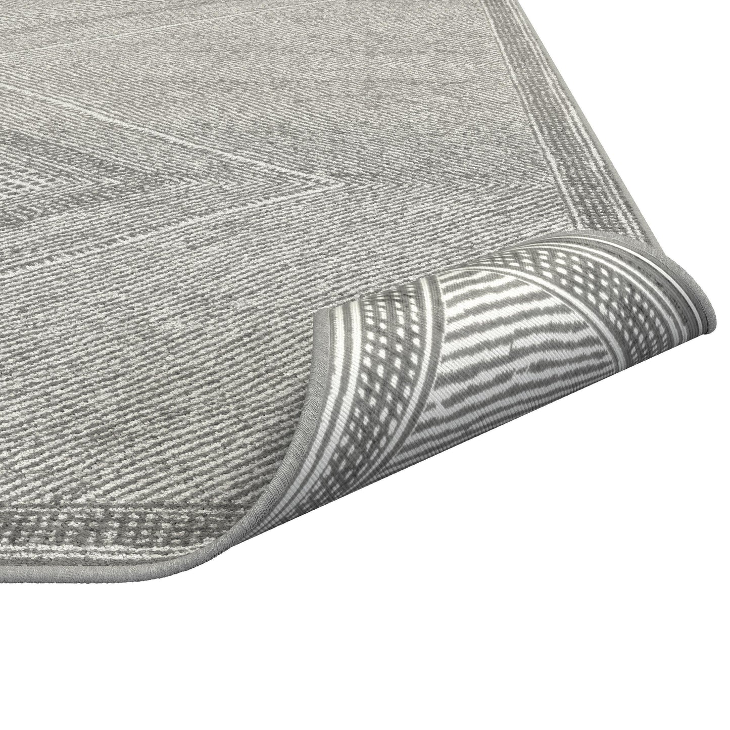 Benzara Gray Viscose Area Rug 8x10