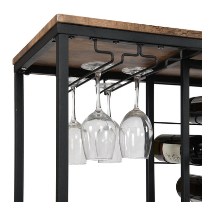 Industrial Wine Rack Kitchen Bar for Home  3 -Tier Storage Shelves