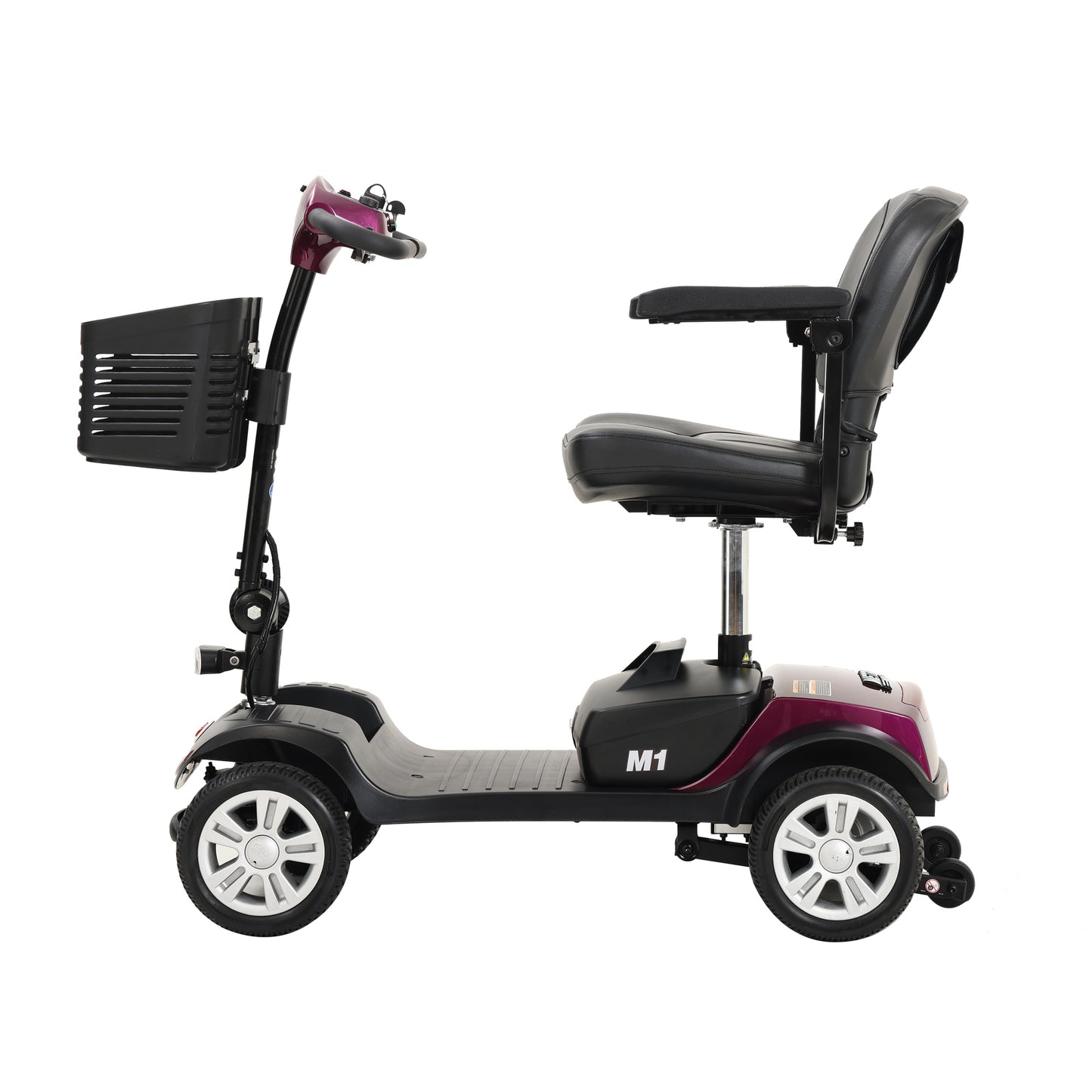 Four wheels Compact Travel Mobility Scooter with 300W Motor for Adult-300lbs, PLUM