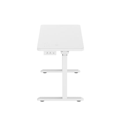 Glass tabletop standing desk
White