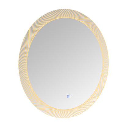 30 Inch LED Mirror, Wall-Mounted Vanity Mirrors, Bathroom Anti-Fog Mirror, Dimmable Bathroom Mirror