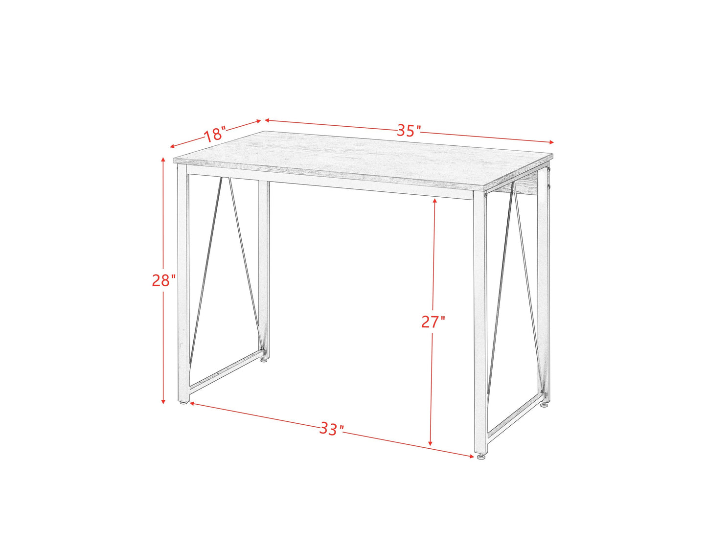 ACME Zaidin Writing Desk, Black Finish 92602