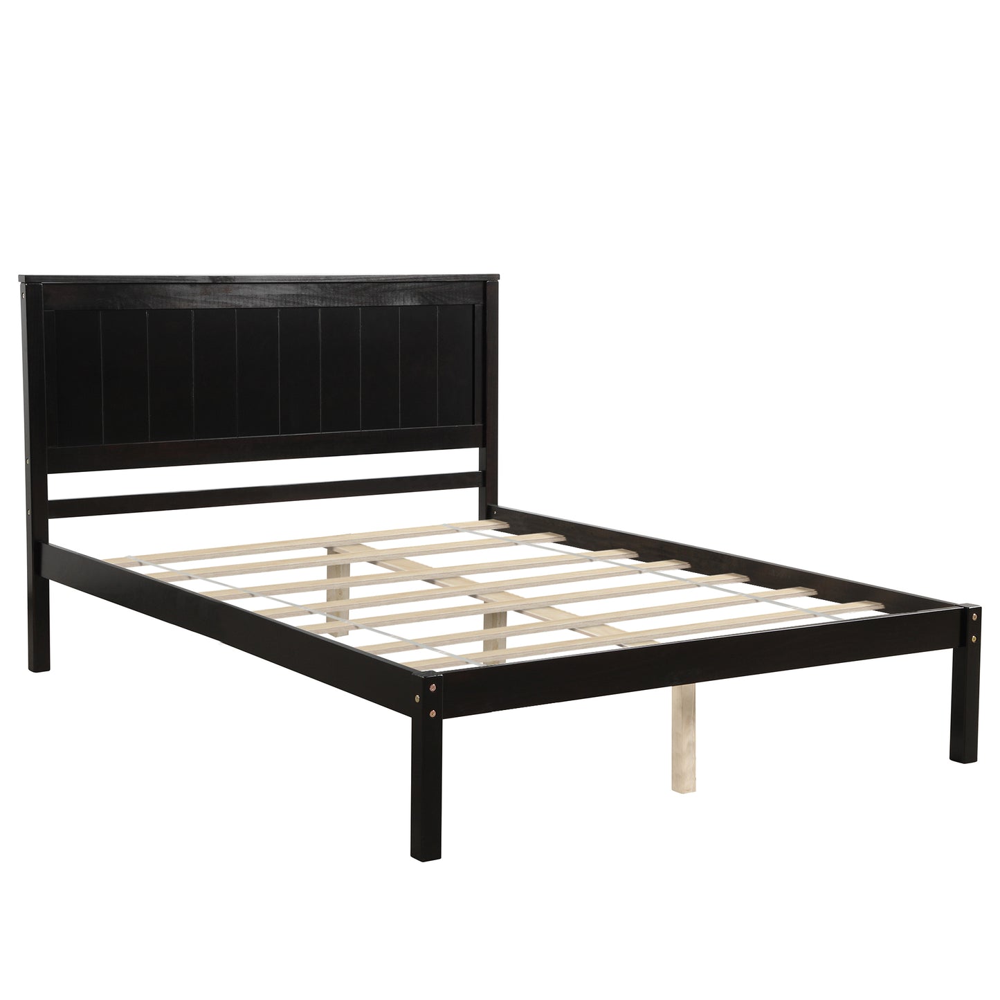 Platform Bed Frame with Headboard , Wood Slat Support , No Box Spring Needed ,Full,Espresso(OLD SKU:WF191419AAP)