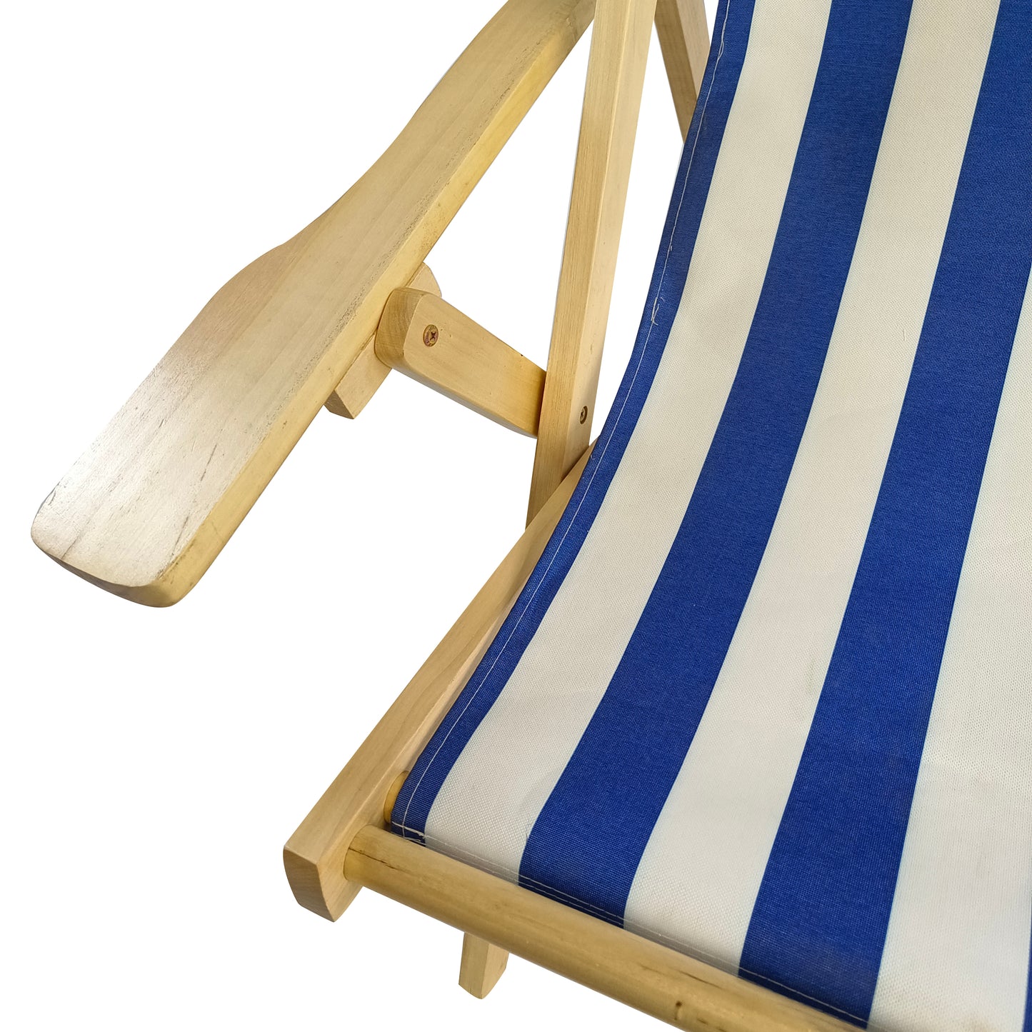 Outdoor Poplar Hanging Chair  Wide Blue Stripes armrest with cup holder (Color: Dark Blue)