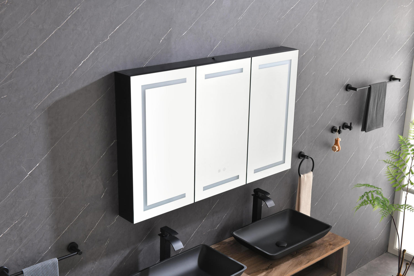 LTL needs to consult the warehouse addressLED Mirror Medicine Cabinet with Lights, Dimmer, Defogger, Clock, Temp Display,  and USB (48”W x 30”H x 5.59”D)