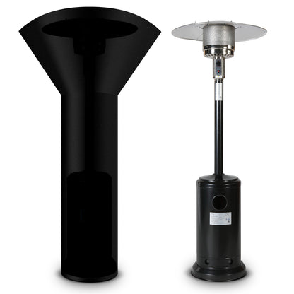 46000BTU Propane Hammered Bronze powder coated Iron Mushroom Outdoor Patio Heater, with Two Smooth-rolling Wheels,,with Hose Set,with Black Cover