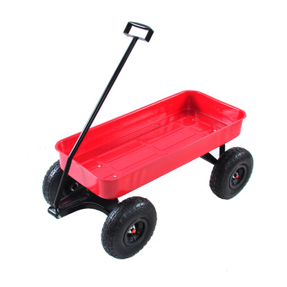 Outdoor Wagon All Terrain Pulling  Air Tires Children Kid Garden