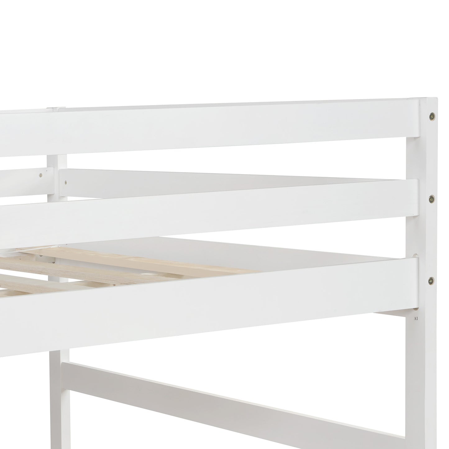 Full over Full Bunk Bed with Twin Size Trundle (White)(OLD SKU :LP000033AAK)