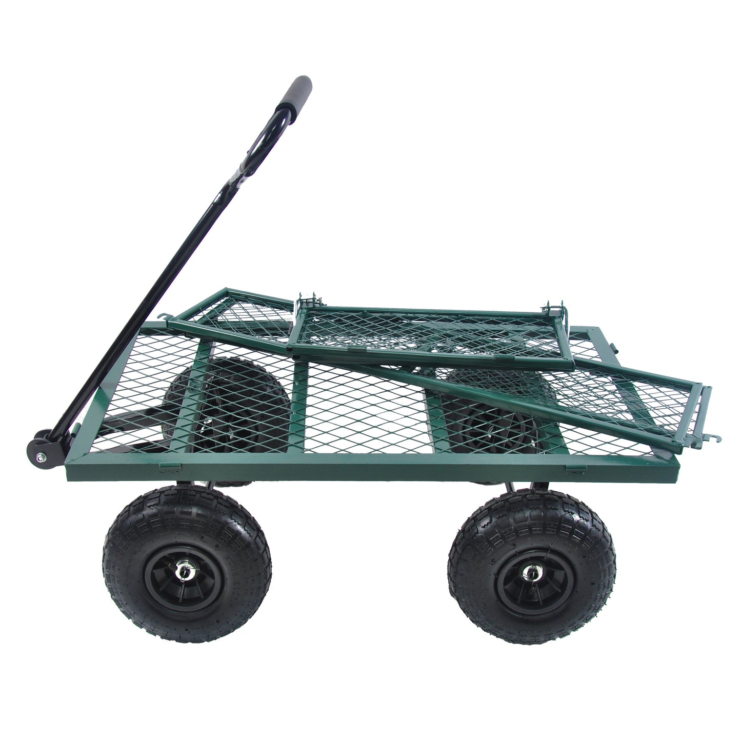 Wagon Cart Garden cart trucks make it easier to transport firewood (green)