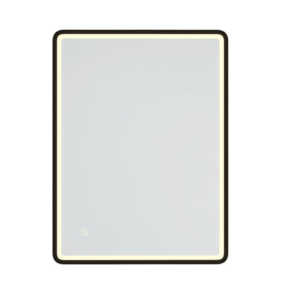 32 x 24 in.  Rectangular Black Framed Wall-Mount Anti-Fog LED Light Bathroom Vanity Mirror