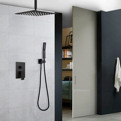 Ceiling Mounted Shower System Combo Set with Handheld and 12"Shower head