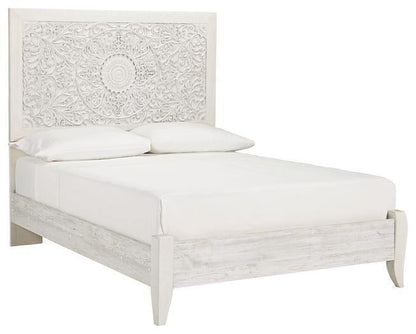 Ashley Paxberry Whitewashed Traditional Full Panel Bed B181B2