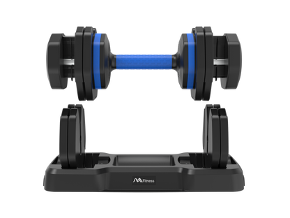 Adjustable Dumbbell - 55lb x2 Dumbbell Set of 2 with Anti-Slip Handle, Fast Adjust Weight by Turning Handle with Tray, Exercise Fitness Dumbbell Suitable for Full Body Workout