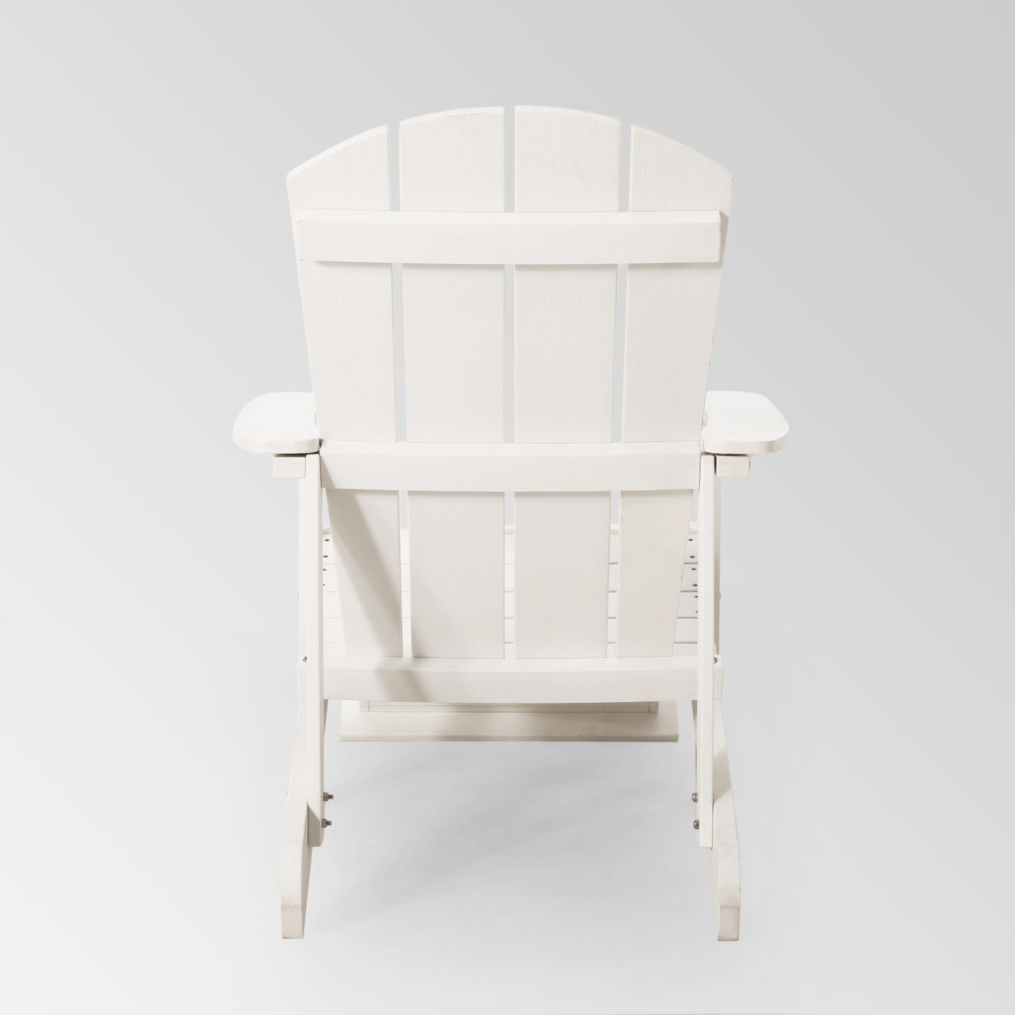 Outdoor Classic White Solid Wood Adirondack Chair Retractable Foldable （Set of 1）