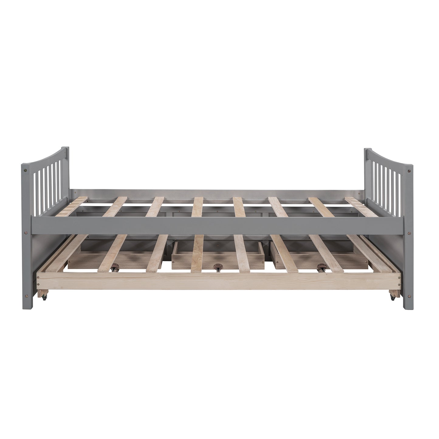 Daybed with Trundle and Drawers, Twin Size, Gray(OLD SKU: LP0000141EAA)