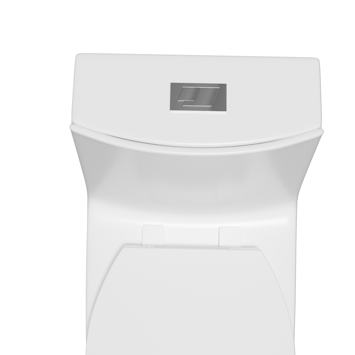 Dual Flush Elongated Standard One Piece Toilet with Comfortable Seat Height, Soft Close Seat Cover, High-Efficiency Supply, and White Finish Toilet Bowl (White Toilet)