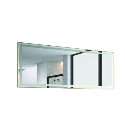 118in. W x36 in. H Framed LED Single Bathroom Vanity Mirror in Polished Crystal Bathroom Vanity LED Mirror with 3 Color Lights Mirror for Bathroom Wall