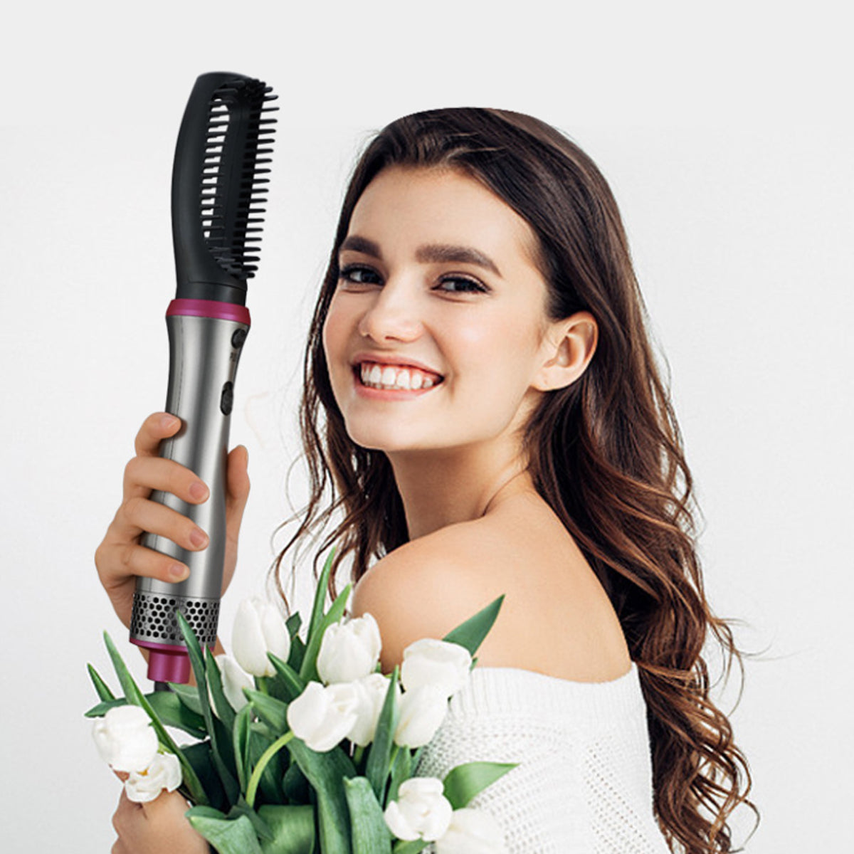 Good Hair Day Hair Brush 5 In 1 Curler And Straighter by VistaShops