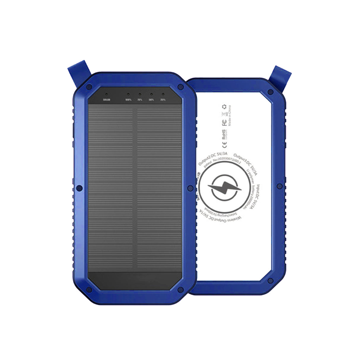 Sun Chaser Mini Solar Powered Wireless Phone Charger 10,000 mAh With LED Flood Light by VistaShops