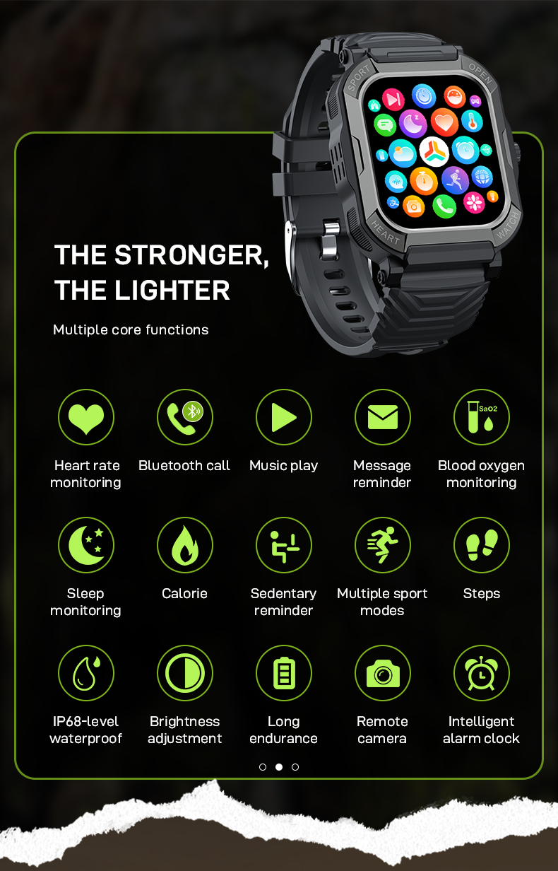 Smartex Rugged Waterproof Smart Watch by VistaShops
