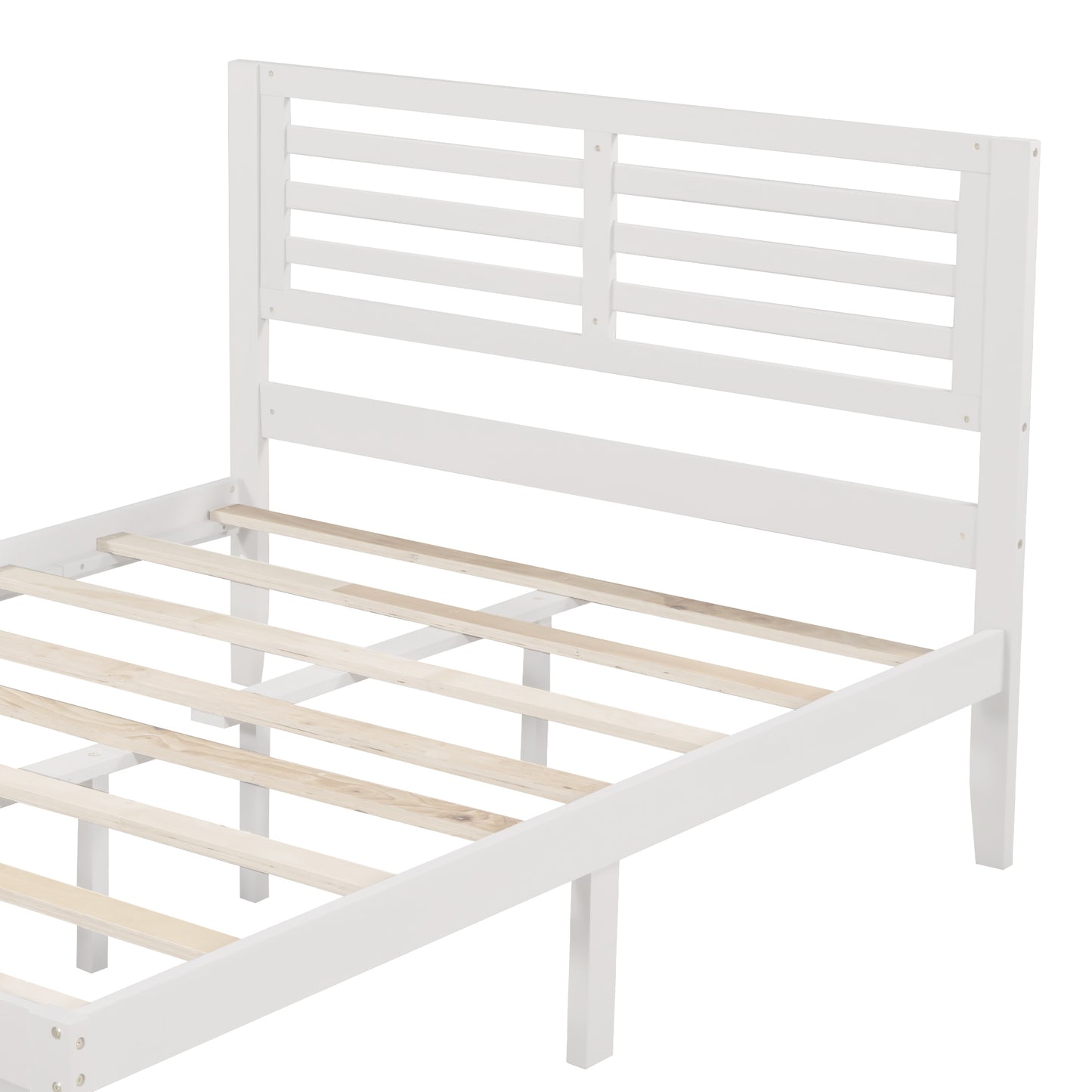 Full Size Platform Bed with Two Drawers, White(OLD SKU:WF198181AAK)