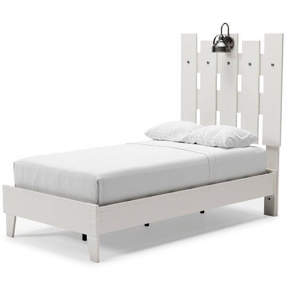 Ashley Vaibryn White Casual Twin Panel Platform Bed EB1428B2