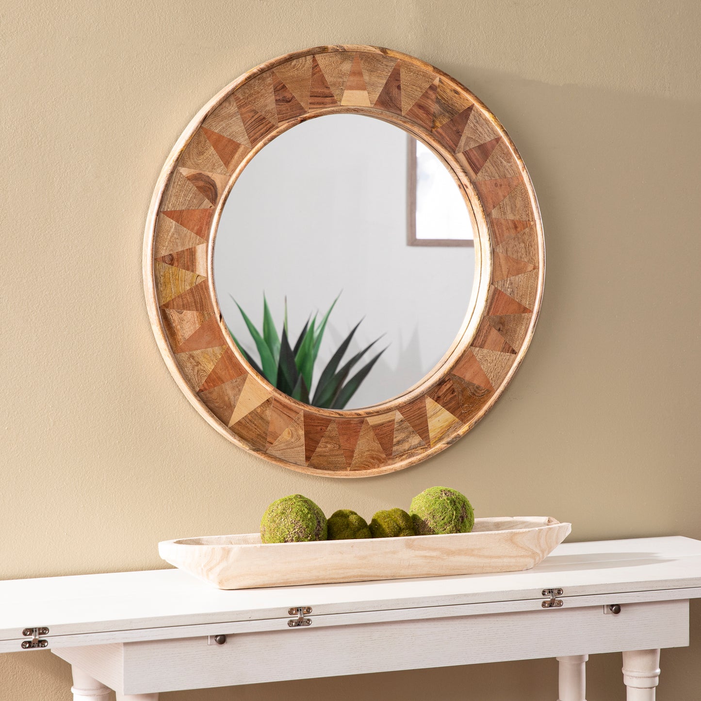 Edensor Round Decorative Mirror