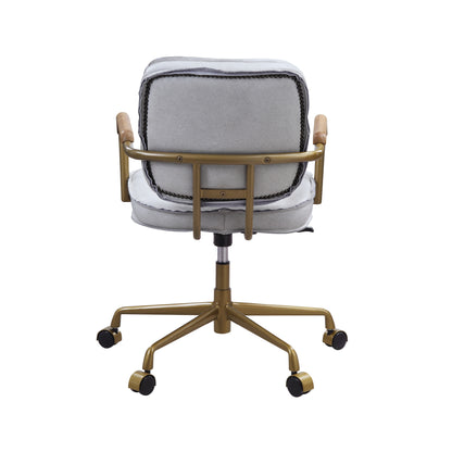 ACME Siecross Office Chair in Vintage White Top Grain Leather 93172