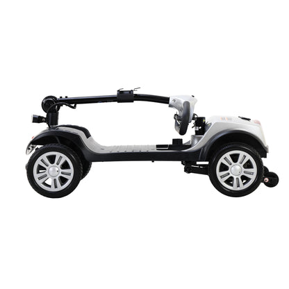 Four wheels Compact Travel Mobility Scooter with 300W Motor for Adult-300lbs,  SILVER