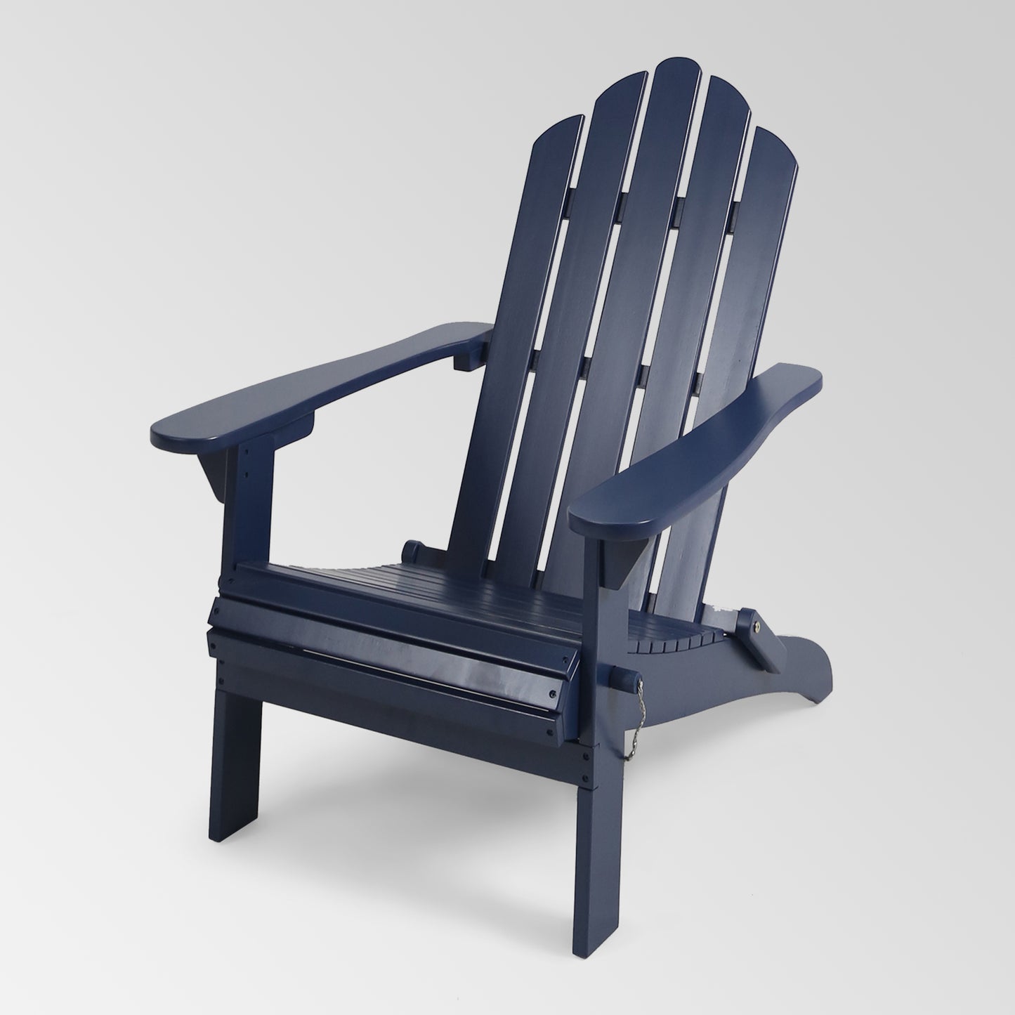 Outdoor foldable solid wood ADIRONDACK chair dark blue