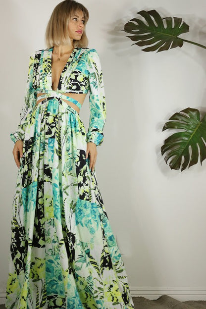 PRINTED MAXI DRESS