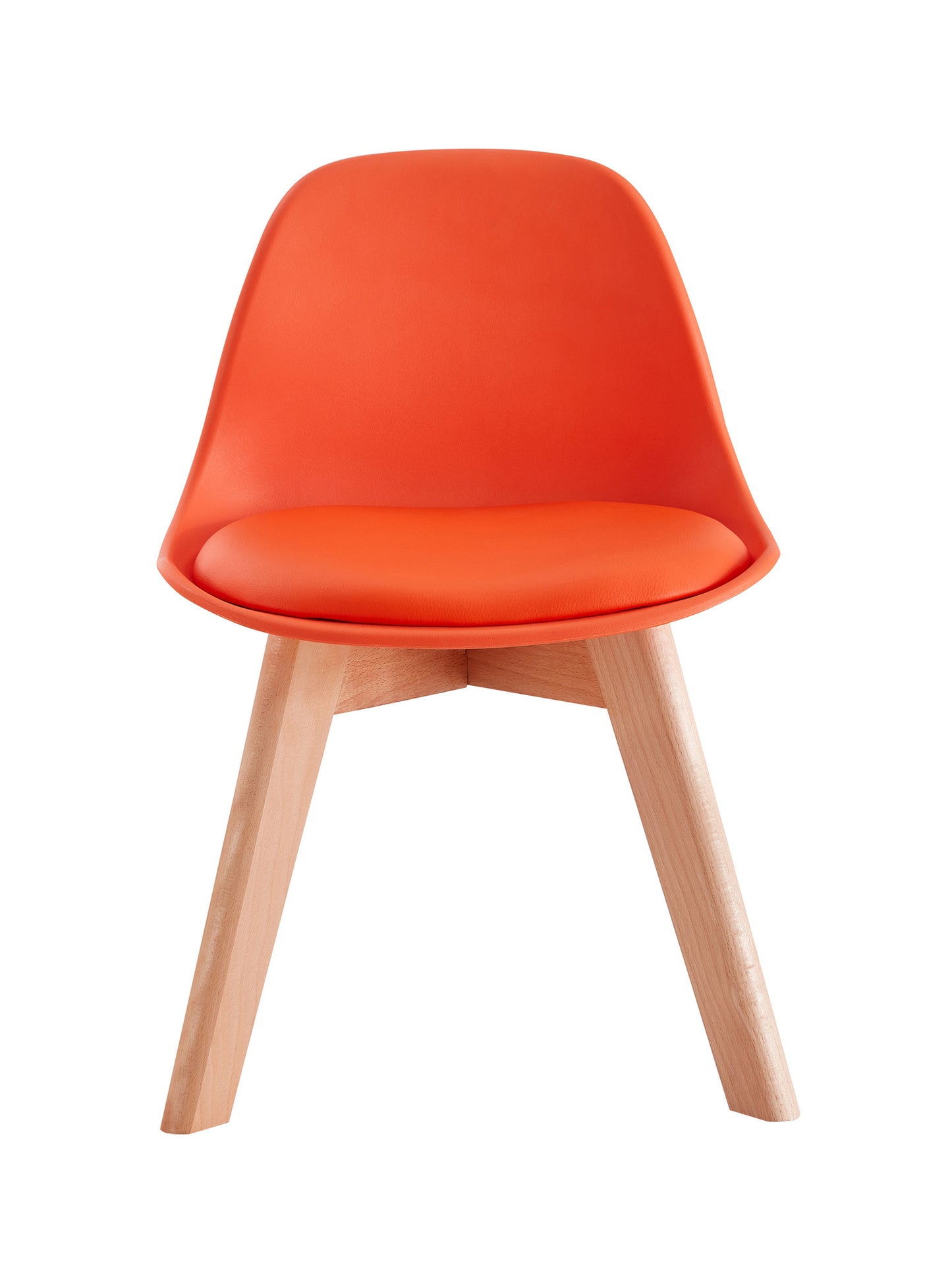 BB chair ,wood leg; pp back with cushion, ORANGE, 2 pcs per set