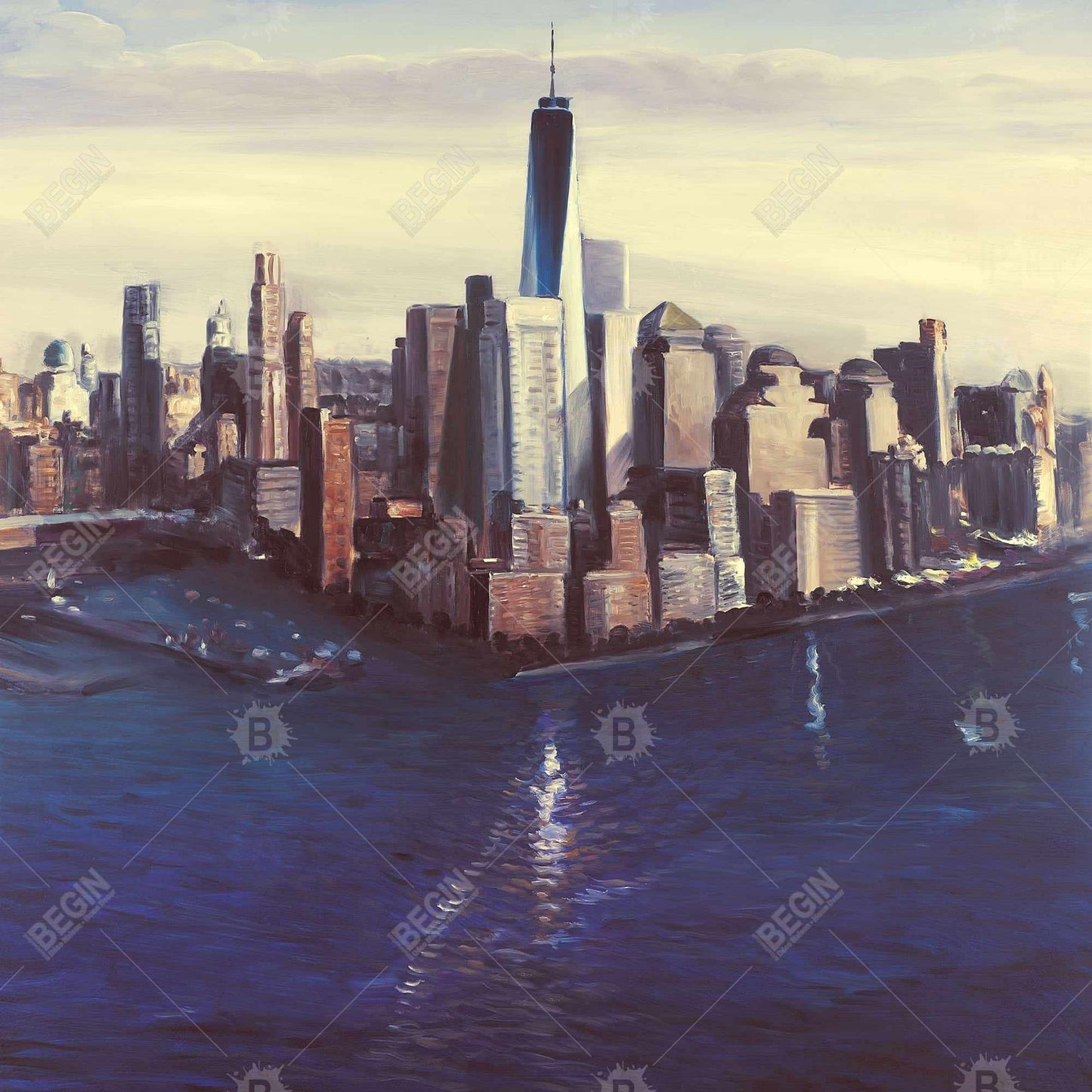 City of new-york vintage - 32x32 Print on canvas